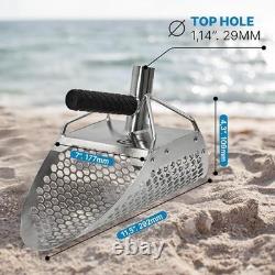 Heavy Duty Sand Scoop for Metal Detecting Stainless Steel Sifter Shovel 11x7