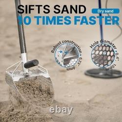 Heavy Duty Sand Scoop for Metal Detecting Stainless Steel Sifter Shovel 11x7