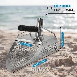 Heavy Duty Sand Scoop for Metal Detecting with Efficient Shark Tooth Sifter
