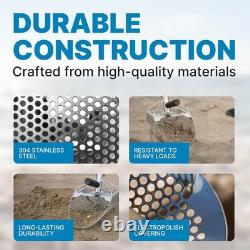 Heavy Duty Sand Scoop for Metal Detecting with Efficient Shark Tooth Sifter