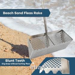 Heavy Duty Stainless Steel Beach Sand Scoop with Long Handle for Metal Detecting