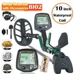 High Accuracy Metal Detector with 10 Waterproof Search Coil Back-lit LCD Display