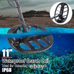 High Accuracy Metal Detector withWaterproof Search Coil Back-lit LCD Headphone Bag