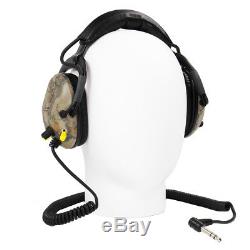 Killer B Camo Optima Headphones with 1/4 Angled Plug for Metal Detector