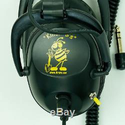 Killer B Wasp Optima Headphones with 1/4 Angled Plug for Metal Detector