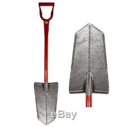 King of Spades Super Sampson Red D-Handle Shovel with Heat Treated Blade