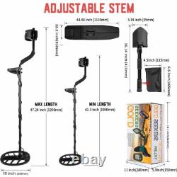 Large Metal Detector with 8.5 x 11 DD Waterproof Coil & 3 Accessories High Sens