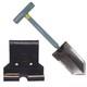 Lesche Mini Sampson 18 T-Handle Shovel for Metal Detecting with Leather Holster