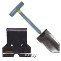 Lesche Mini Sampson 18 T-Handle Shovel for Metal Detecting with Leather Holster