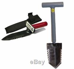 Lesche Sampson 18 T-Handle Double Serrated Shovel & Digging Tool Left Serrated
