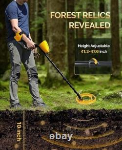 Lightweight Metal Detector for Treasure Hunt Adjustable, 10 Waterproof Coil