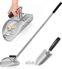 Long Handle Sand Scoop with Shovel for Metal Detecting, Metal Detector at Beach