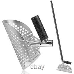 Metal Detector Accessories Digging Tools, Beach Sand Scoop with Long Carbon Fi