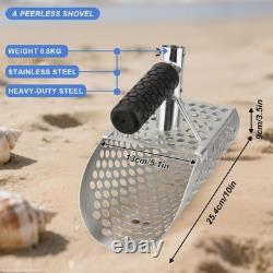 Metal Detector Accessories Digging Tools, Beach Sand Scoop with Long Carbon Fi