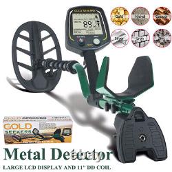 Metal Detector For Adults with 10'' DD Waterproof Coil LCD Display Adjustable Stem