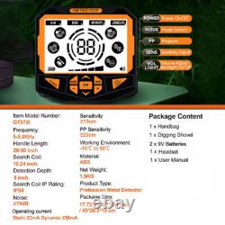 Metal Detector Gold Finder Digger Deep Sensitive Light Hunter with LCD Display