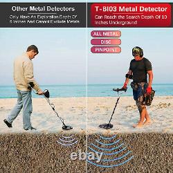 Metal Detector Waterproof Coil Headphones & Free Accessories Pro Gold Finder LCD