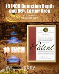 Metal Detector for Adults 10 Waterproof Coil LCD Pinpoint 5 Modes Gold Finder