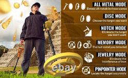 Metal Detector for Adults 10 Waterproof Coil LCD Pinpoint 5 Modes Gold Finder