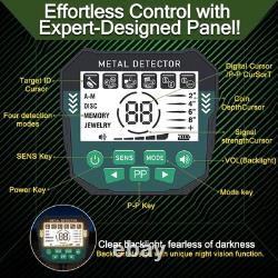 Metal Detector for Adults Professional, Advanced DSP Chip, Waterproof black