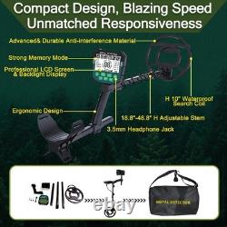 Metal Detector for Adults Professional, Advanced DSP Chip, Waterproof black