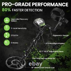 Metal Detector for Adults Waterproof, Professional Gold Detector Kit with Hig