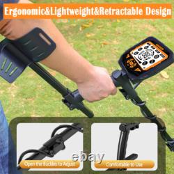 Metal Detector with 10 Waterproof Coil & 5 Accessories-Pinpoint and Memory Mode