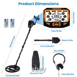 Metal Detector with 10 Waterproof Coil & 5 Accessories-Pinpoint and Memory Mode