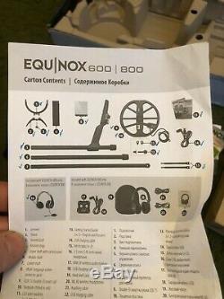 Minelab Equinox 600 Metal Detector Newithdamaged box