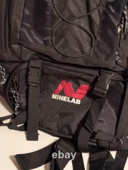 Minelab Metal Detector Black Backpack Jumbo Size Hiking Made With300 Denier