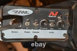 Minelab Metal Detector SD 2200 V2 2 Batteries & 2 Coils Original Box + Speakers