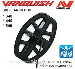 Minelab Vanquish V8 8 Elliptical Search Coil With Coil Cover and Coil Hardware