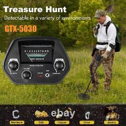 Multi-Frequency Metal Detector For Adults 8 inch Waterproof Coil Gold Finder US