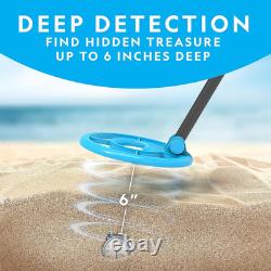 NATIONAL GEOGRAPHIC Metal Detector for Kids 7.4 Waterproof Metal Detector Coi