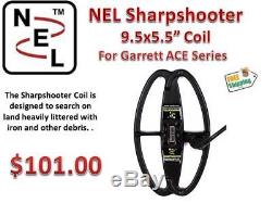 NEL 9.5x5.5 SHARP SHOOTER SEARCH COIL FOR GARRETT ACE SERIES FREE SHIPPING