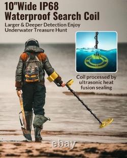 Professional Metal Detector for Every Adventurer 5 Modes & Waterproof 10 Coil