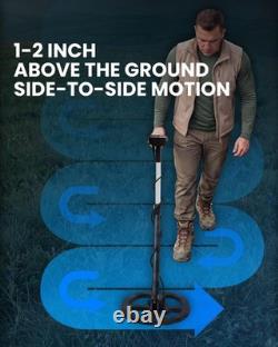 Rechargeable Metal Detector for Adults 6 Mode Professional Gold black