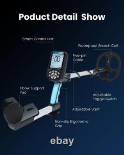 Rechargeable Metal Detector for Adults 6 Mode Professional Gold black