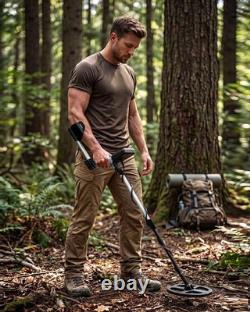 Rechargeable Metal Detector for Adults 6 Mode Professional Gold black