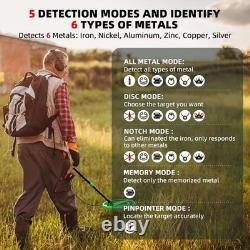 Rechargeable Metal Detector for Adults and Kids, Professional Gold Underground D