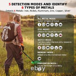 Rechargeable Metal Detector for Adults and Kids, Professional Gold Underground D