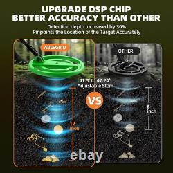 Rechargeable Metal Detector for Adults and Kids, Professional Gold Underground D