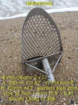 STAVR scoop EVROEXCAVATOR-2 v. 22, Sand scoop METAL DETECTING beach hunting, 1 1/5