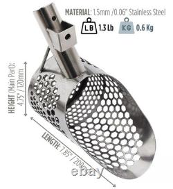 Sand Scoop Metal Detecting Hunting Tool. Stainless Steel Sand Scoop Metal Det