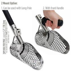 Sand Scoop Metal Detecting Hunting Tool. Stainless Steel Sand Scoop Metal Det