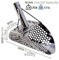 Sand Scoop Metal Detector Detecting Hunting Tool MONSTRIK Stainless Steel CooB