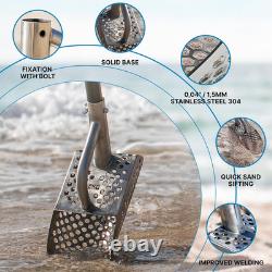 Sand Scoop for Metal Detecting Heavy Duty Sand Sifter for the Beach Stainless St