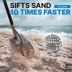 Sand Scoop for Metal Detecting Heavy Duty Sand Sifter for the Beach Stainless St