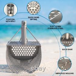 Sand Scoop for Metal Detecting Heavy Duty Sand Sifter for the Beach Titanium