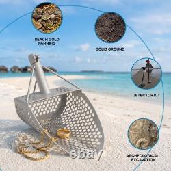 Sand Scoop for Metal Detecting Heavy Duty Sand Sifter for the Beach Titanium